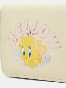 LOONEY TUNES X SHEIN Cartoon & Letter Print Yellow Short Wallet, Fashion - Multicolor - View 3