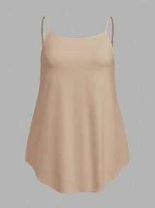 SHEIN EZwear 2 piezas Camisetas básicas de talla grande de unicolor caqui y blanco, para verano - Multicolor - Ver 8