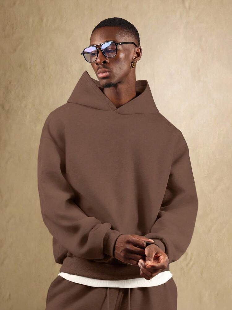 Essential Oversized Pullover Hoodie With Ribbed Hem And Cuffs