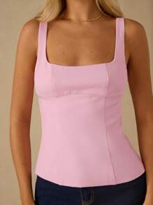 Enchnt 秋冬浪漫女士华丽蝴蝶结露背上衣，别致优雅，时尚百搭，适合派对、约会、节日、毕业典礼、外出、万圣节、圣诞节、秋季、新年等场合。 - 粉色 - 查看 7