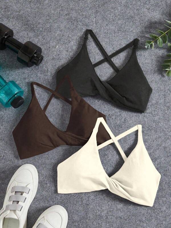 Yoga Basic Seamless Yoga Sports Backless Bra / Front Twisting Design / Versatile For Sports & Daily Wear