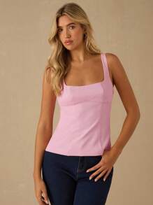 Enchnt 秋冬浪漫女士华丽蝴蝶结露背上衣，别致优雅，时尚百搭，适合派对、约会、节日、毕业典礼、外出、万圣节、圣诞节、秋季、新年等场合。 - 粉色 - 查看 2