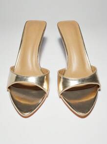 SHUZIA Women Everyday Simple Western Boho Feminine Party High Heeled Sandals - Gold - View 4
