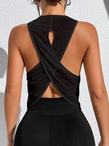 Women Basic Round Neck Spring/Summer Sports T-Shirt & Tank Topworkout Tank Top