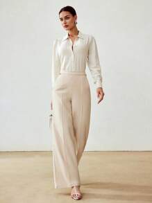 MOTF PREMIUM ÁO KHOÁC CẮT NÚT CÓ CHI TIẾT ĐÁ THỦY TINH - Màu Khaki - Xem 4