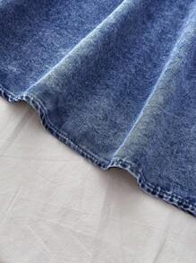 Soleia Vestido de mezclilla sin mangas para mujer, mini vestido ajustado informal, azul