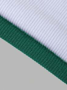 EURMUSE 2 piezas Top de tirantes casuales acanaladas de unicolor con cuello redondo de algodón para mujer - Multicolor - Ver 6