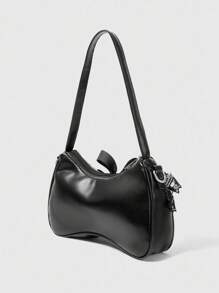 ROMWE Kawaii Geantă de umăr cu volane din dantelă în carouri pentru femei la modă