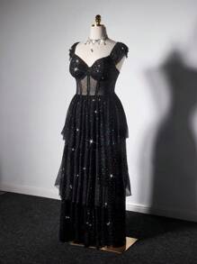 Grovea 大码女式优雅闪光晚礼服