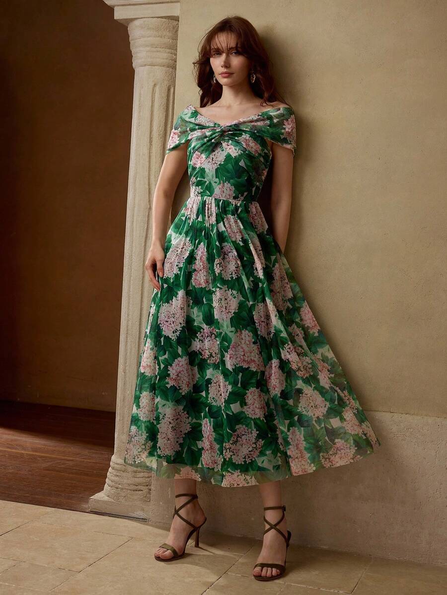 MOTF Soiréza FLORAL PRINT TWIST COCKTAIL DRESS
