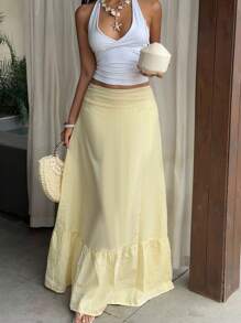 Sunnyshic Women's Casual Striped Skirt