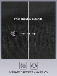 Fluxe Movishi Quick Dry & Moisture Absorption Casual Solid Color Knit Crop Top, Fitted - Navy Blue - View 3