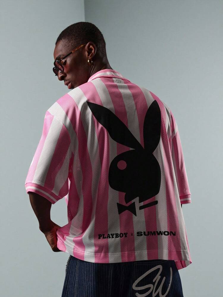 PLAYBOY X SUMWON Oversized Retro Basketball Jersey T-Shirt