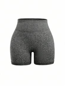 Easithlete سراويل رياضية من قماش صلب قصيرة وطويلة ، ملابس سفلية رياضية للياقة البدنية اليومية - رمادي غامق - مشاهدة 6