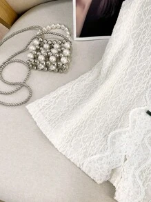 Franclia Women's Sleeveless V-Neck Lace Patchwork Textured Elegant Tank Top Clothes For University