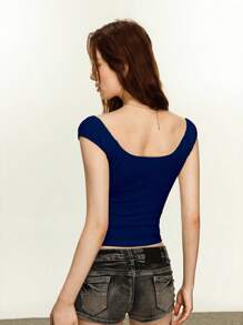 Rina Fox Legeres, modisches und vielseitiges Slim Fit Damen T-Shirt mit Bindeband, geeignet für den Sommer