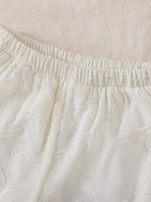 年轻女孩夏季优雅纯色荷叶边吊带背心和裤子套装