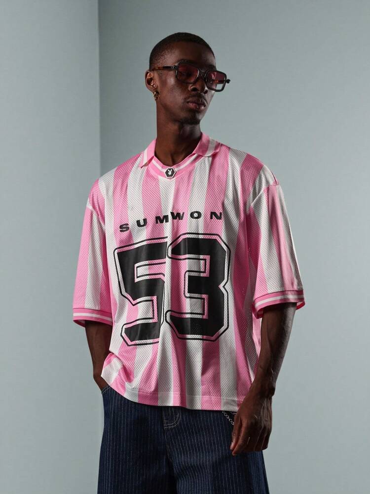 PLAYBOY X SUMWON Oversized Retro Basketball Jersey T-Shirt