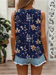 EMERY ROSE Women Ruffle Trim Loose Camisole And Camisole Top Suitable For Spring And Summer Vacation Suitable For Going Out - Multicolor - View 2