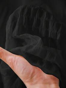 CosyJoli Áo kiểu dáng mùa hè cỡ lớn, thoải mái, vạt áo bất đối xứng, thích hợp cho nữ, phù hợp cho kỳ nghỉ lãng mạn, khu nghỉ dưỡng biển và các dịp lễ hội. - màu đen - Xem 5