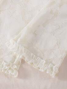 年轻女孩夏季优雅纯色荷叶边吊带背心和裤子套装