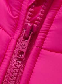 Sparklyn Young Girls Basic Versatile Streetwear White Cropped Padded Vest + Purple Ribbed Crew Neck Long Sleeve T-Shirt + Leggings Sets, Suitable For Winter, Casual, Homewear, Daily Outing, School, Family Gathering, Street, Sports Fall