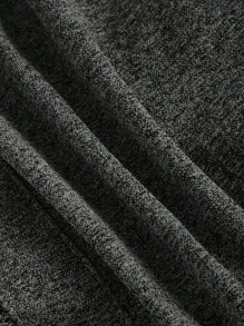 Easithlete سراويل رياضية من قماش صلب قصيرة وطويلة ، ملابس سفلية رياضية للياقة البدنية اليومية - رمادي غامق - مشاهدة 8