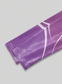 SHEIN Young Girls Activewear Purple Ombre Shiny Leotard, Long Sleeve Bodysuit, Suitable For All Seasons, Training & Competition Fall Winter