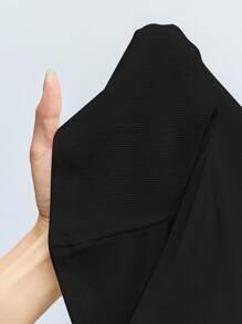 Maija 女士休闲纯色修身T恤，百搭上衣，适合外出、商务、学校、办公室穿着，秋季 - 黑色 - 查看 8