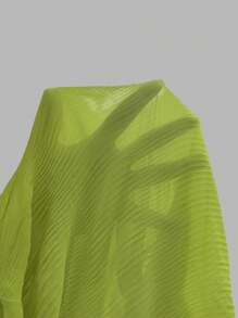 INAWLY Áo kiểu nữ mùa thu hè gợi cảm, chất liệu chiffon, cổ chữ V, tay dài phồng, dáng croptop, ôm sát, thích hợp dự tiệc, áo sơ mi nữ thời trang tối giản, mặc hàng ngày. - màu xanh lá - Xem 6