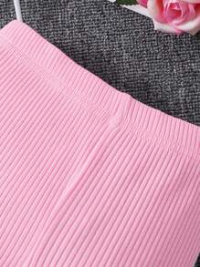 Sparklyn 年轻女孩 3 件套：基本款休闲短款立领背心、紫色罗纹圆领保暖棉质套头衫和紧身裤 - 适合冬季、休闲、日常穿着、学校、家庭聚会、街头风格和运动装