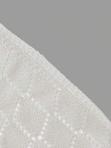 Chiquease Áo len đan hở lưng gợi cảm phong cách châu Âu và Mỹ mới 2025 cho nữ - trắng - Xem 4