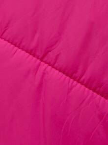 Sparklyn Young Girls Basic Versatile Streetwear White Cropped Padded Vest + Purple Ribbed Crew Neck Long Sleeve T-Shirt + Leggings Sets, Suitable For Winter, Casual, Homewear, Daily Outing, School, Family Gathering, Street, Sports Fall