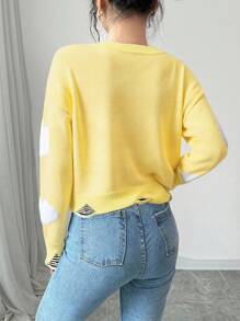 Chiquease Women Chic Cropped Hem Sweater, Fashion Round Neck Design Fall Winter Cloth For Women