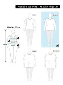 SHEIN LUNE Plus Size Women Lace Patchwork Hollow Sleeve T-Shirt