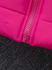 Sparklyn Young Girls Basic Versatile Streetwear White Cropped Padded Vest + Purple Ribbed Crew Neck Long Sleeve T-Shirt + Leggings Sets, Suitable For Winter, Casual, Homewear, Daily Outing, School, Family Gathering, Street, Sports Fall