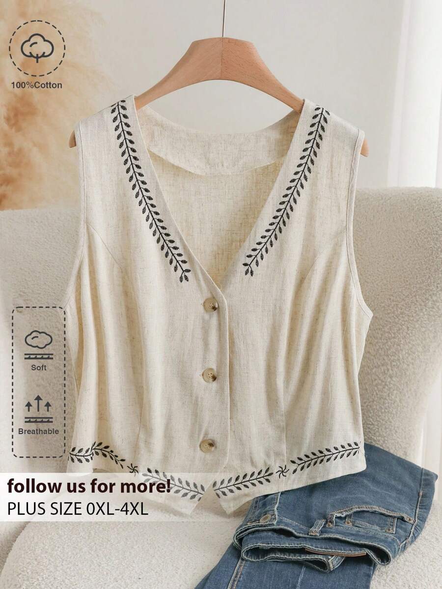 CosyJoli Plus Size Frenchy Women's Sleeveless Casual Shirt, Minimalist Fashion For Daily Wear, Spring/Summer, Heart Pattern Print, Slightly Sheer,Valentine's Day, Romantic And Elegant, Sleeveless Top,Going Out Tops Women,Teacher For Women,Slightly Sheer