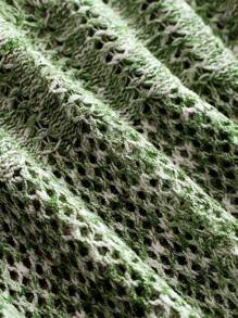 Breezaya 女士休闲镂空混合针织开衫，度假装 - 彩色 - 查看 6