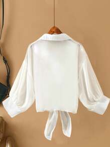 Calvaya Plus Size Women's Solid Color Simple Daily Long Sleeve Shirt