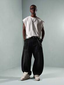 PLAYBOY X SUMWON 图案背心 无袖肌肉T恤 夏季节日街头服饰 兔子印花 现代都市休闲背心 - 白色 - 查看 4