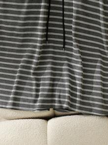 INAWLY Plus Size Women Casual Everyday Knit Drawstring Waist Skirt - Multicolor - View 3