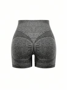 Easithlete سراويل رياضية من قماش صلب قصيرة وطويلة ، ملابس سفلية رياضية للياقة البدنية اليومية - رمادي غامق - مشاهدة 4