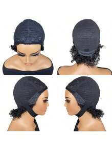 6 英寸 150% 密度非洲卷发假发短蓬松发带刘海真人假发适合万圣节服装 - SNatural - 查看 8