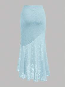 SHEIN Tween 女童休闲简约舒适不对称下摆背心和鱼尾下摆短裙两件套