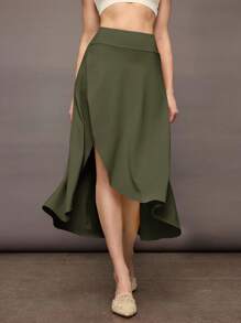 Activina Women's Skort With Pockets Tennis Skirt - Army Green - View 1