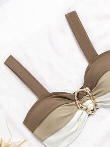 Swim Vcay 全新时尚性感拼色比基尼套装 - 彩色 - 查看 3