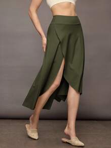 Activina Women's Skort With Pockets Tennis Skirt - Army Green - View 4