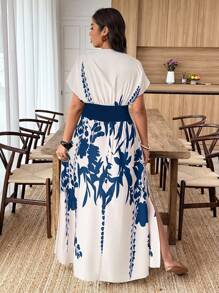 Breezaya Váy xẻ eo họa tiết hoa mùa hè cỡ lớn - Nhiều màu - Xem 2