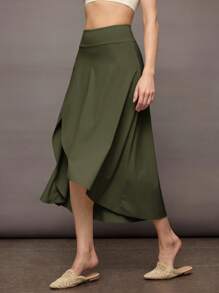 Activina Women's Skort With Pockets Tennis Skirt - Army Green - View 5