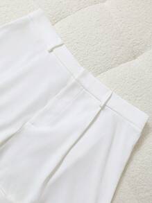 GlowEve CURVE 大码女式两件套，休闲纯色简约 - 白色 - 查看 4